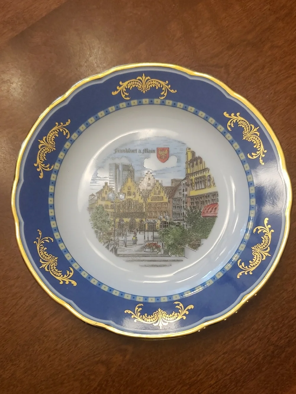 Vtg Kleiber Bavavarian Souvenir Plate - Frankfurt a. Main - 7.5